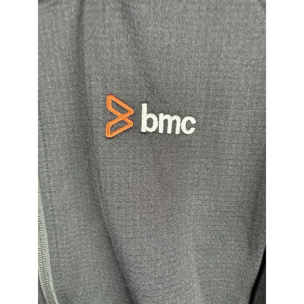 The North Face Mens M NWT Mountain Peaks Quarter Zip Fleece Black BMC Logo